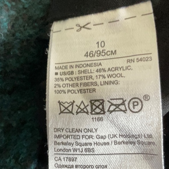 Banana Republic Textured Flannel Pencil Career Skirt Black and Teal - Picture 11 of 11